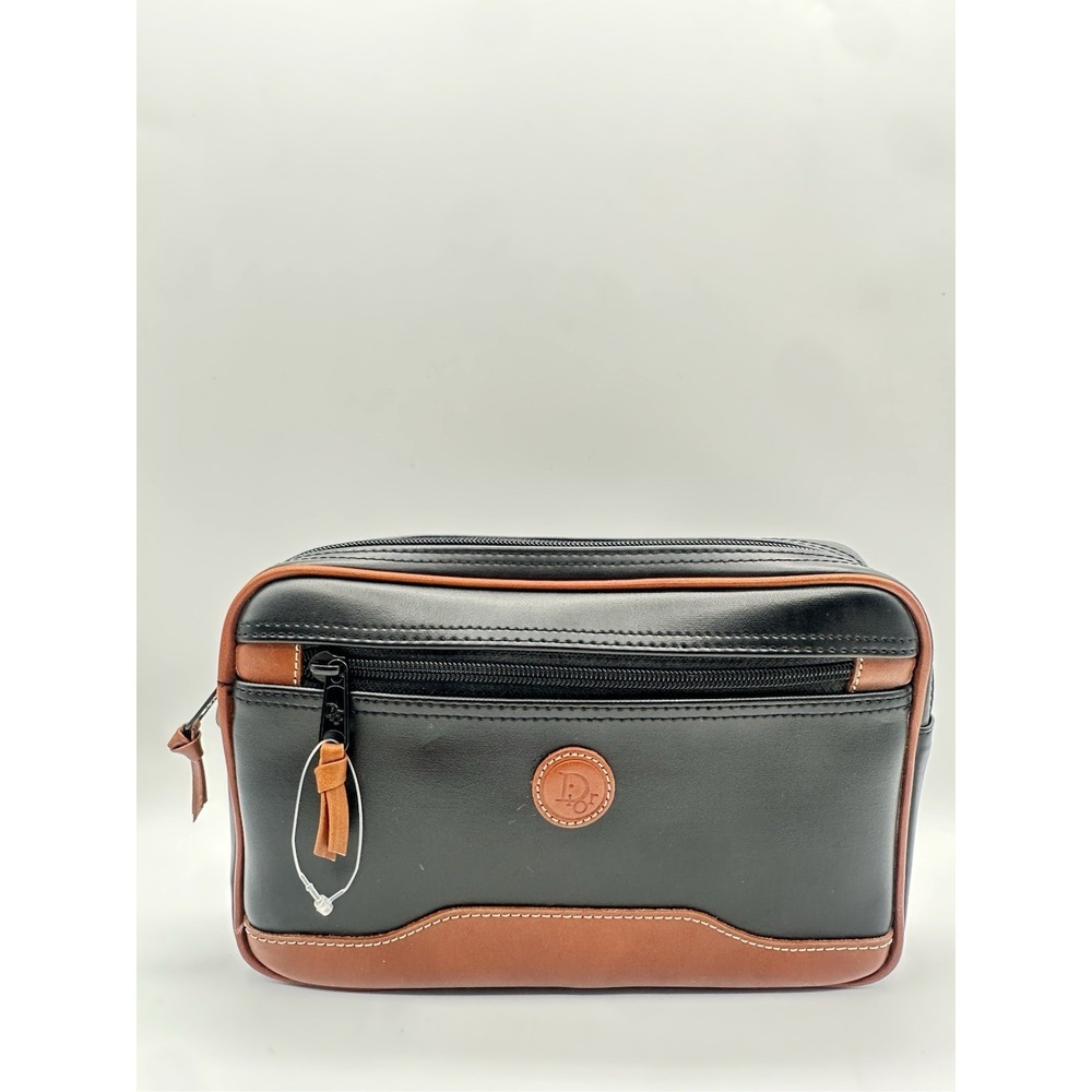 Vintage Christian Dior Pine color Leather Clutch Pouch